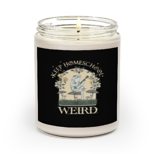 Retro Keep Homeschool Weird Mom Frog Cottagecore Scented Candles
