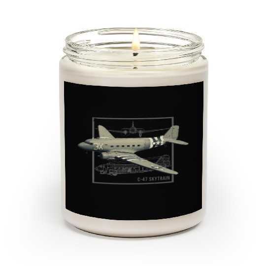 C-47 ytrain Dakota Military Transport Plane Scented Candles