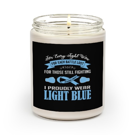 I Proudly Wear Light Blue Prostate Cancer Scented Candles