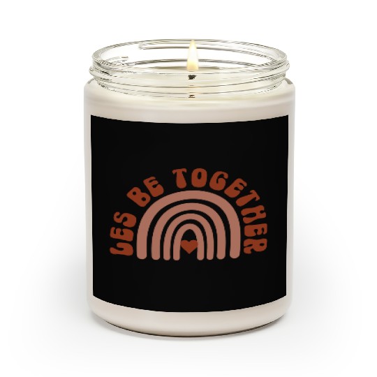 Les Be Together Rainbow Lesbian Valentines Pun Scented Candles