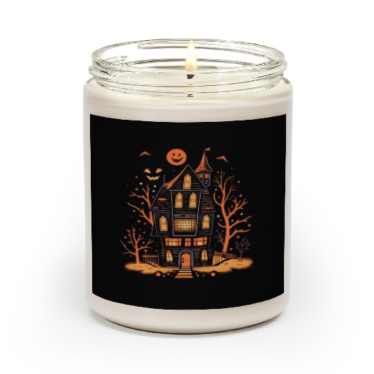 Haunted House Halloween Scented Candles, Spooky Mansion