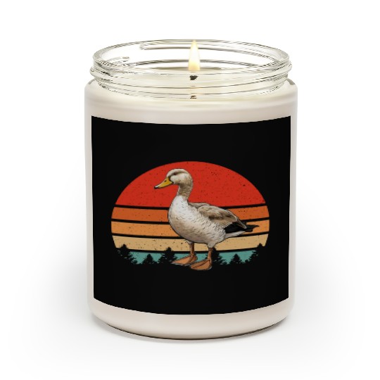 Retro Vintage Duck sunset Farm Animal Duck Lover Scented Candles