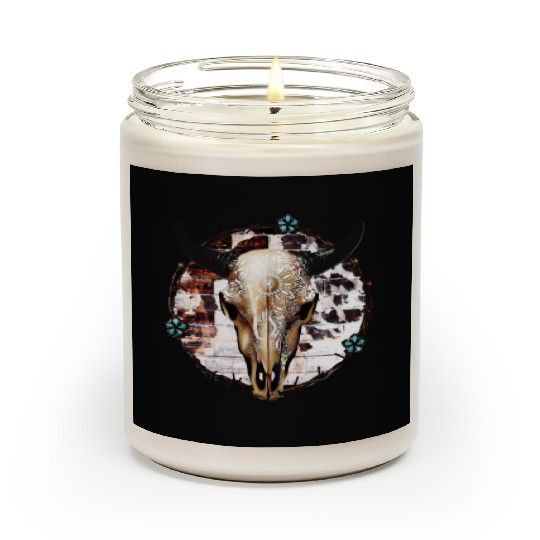 Bull Skull Western Scented Candles