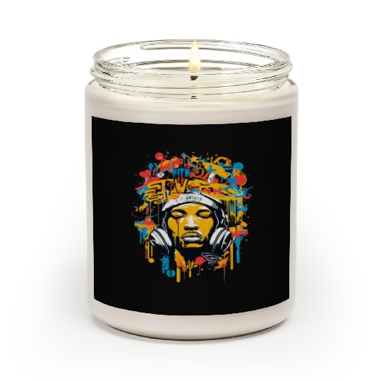 Hip-hop, music, rap, rapper, sound, gift Scented Candles