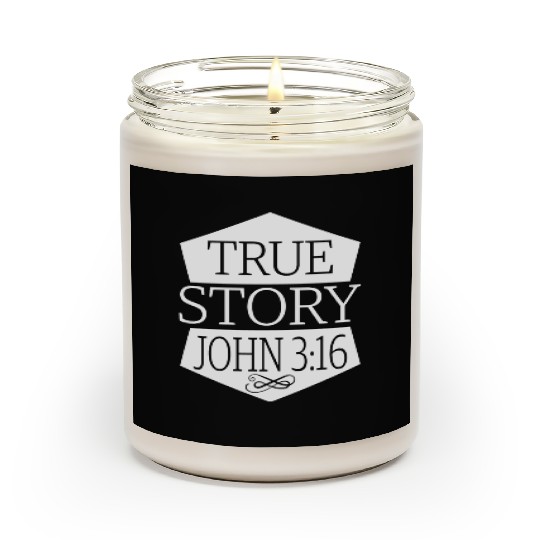 True Story John 3:16 Love Jesus Christian Scented Candles