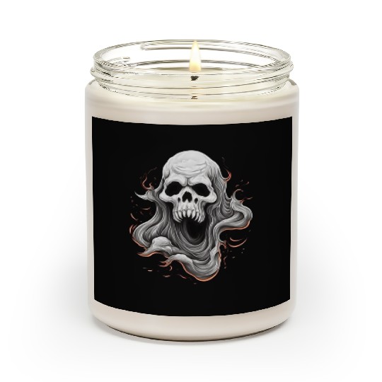 Eerie Halloween Ghoul Art, Spooky Season Delight 3 Scented Candles