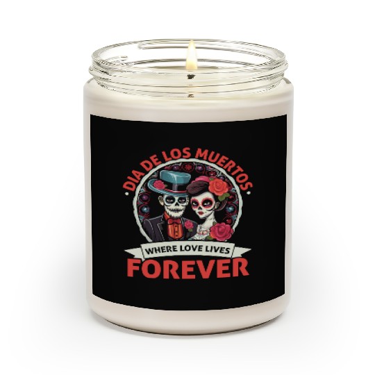Dia De Los Muertos Sugar Skull Mexican Holiday Scented Candles