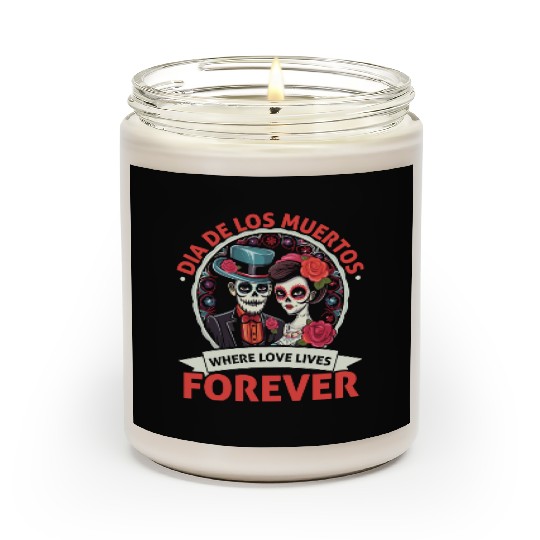 Dia De Los Muertos Sugar Skull Mexican Holiday Scented Candles