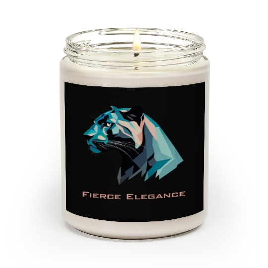 Fierce Elegance Geometric Tiger Design Scented Candles