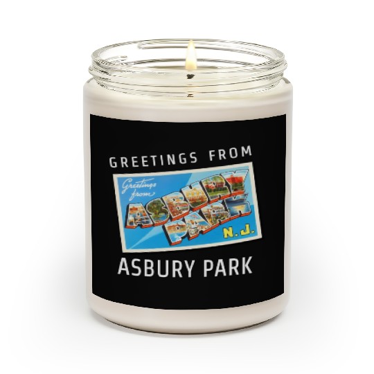 Asbury Park New Jersey Nj Travel Postcard Scented Candles