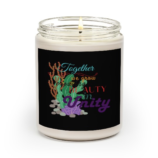 Unified Coral Canvas Scented Candles