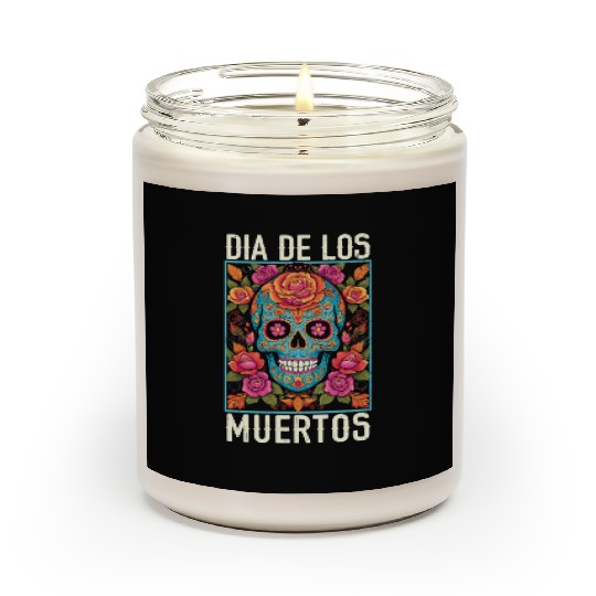 Dia De Los Muertos Sugar Skull Mexican Holiday Scented Candles