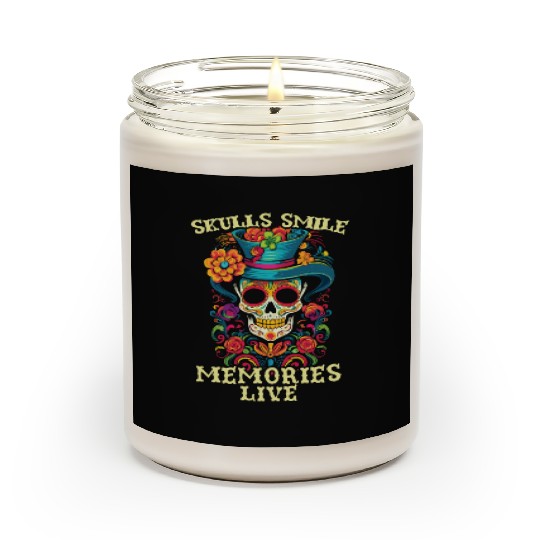 Dia De Los Muertos Sugar Skull Mexican Holiday Scented Candles