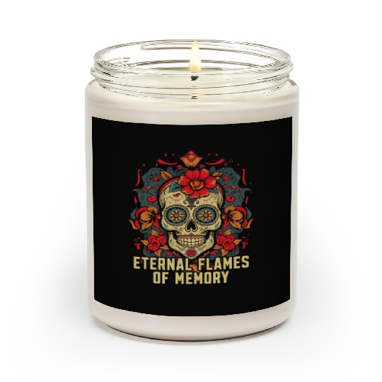 Dia De Los Muertos Sugar Skull Mexican Holiday Scented Candles