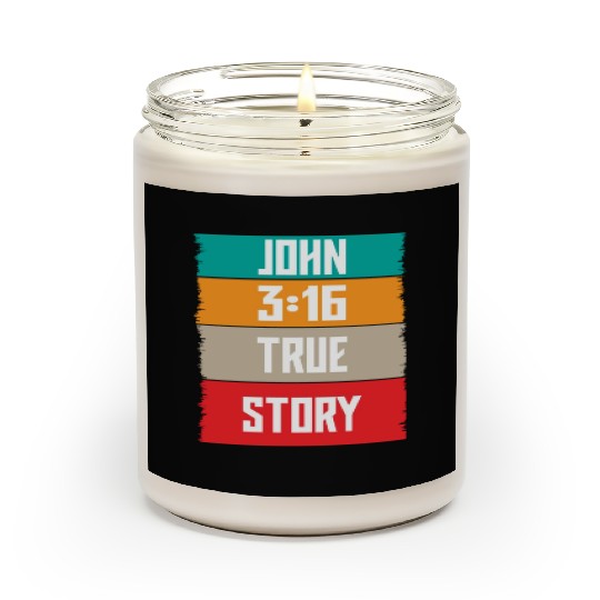 John 3:16 Lve Jesus Christian Christmas Scented Candles
