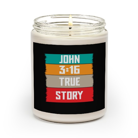 John 3:16 Lve Jesus Christian Christmas Scented Candles
