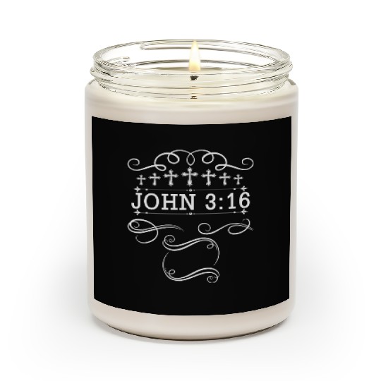 John 3:16 Love Jesus Christian Christmas Scented Candles