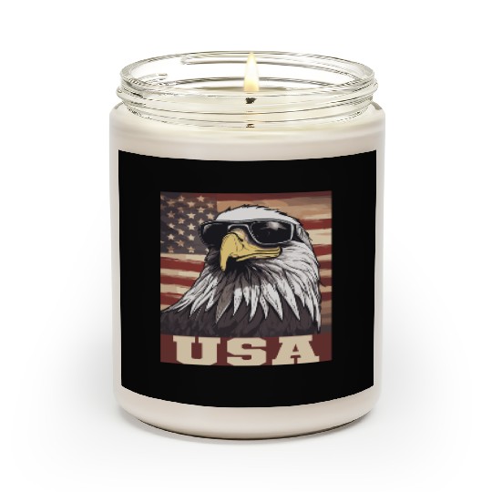 gift idea bald eagle american flag Scented Candles