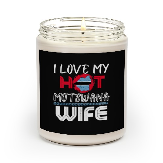 Funny I Love My Hot Motswana Wife Husband Scented Candles