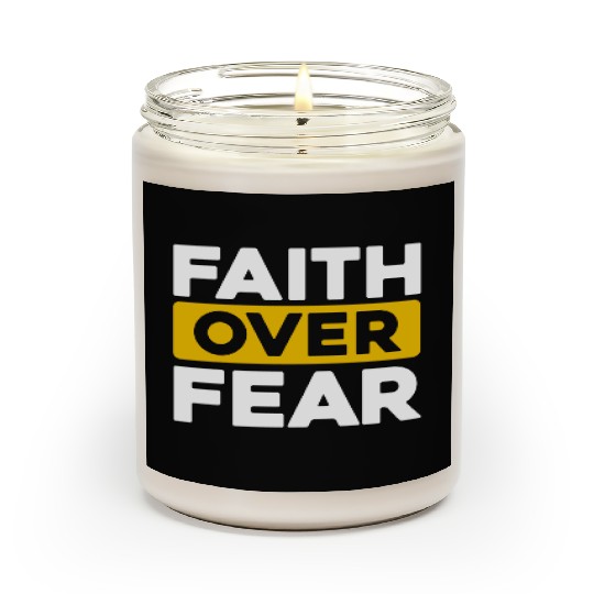 Faith Over Fear Love Jesus Christian Christmas Scented Candles