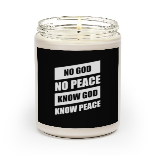 No God No Peace Jesus Christian Christmas Scented Candles