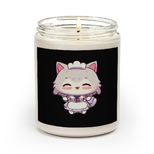 Yuki Kawaii Cat Maid Anime Manga Scented Candles