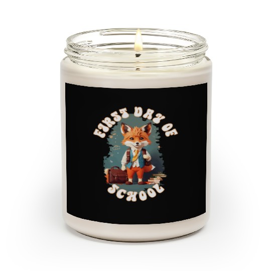 Cute School Kid Fox First Day Of School Scented Candles