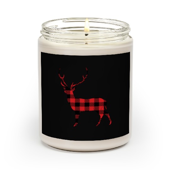 Buffalo Plaid Deer Scented Candles
