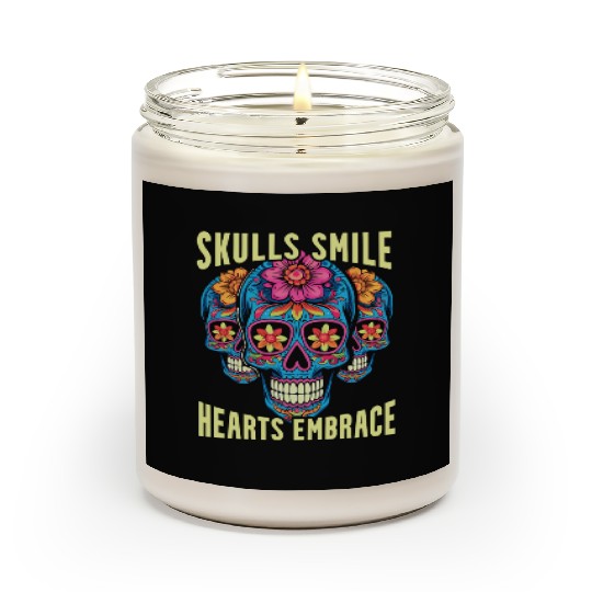 Dia De Los Muertos Sugar Skull Mexican Holiday Scented Candles