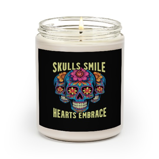 Dia De Los Muertos Sugar Skull Mexican Holiday Scented Candles