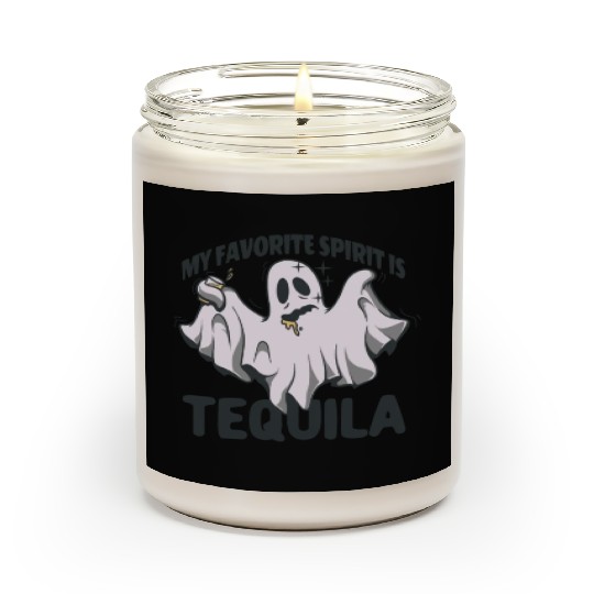 My Favorite Spirit Is Tequila Halloween Ghost Scented Candles