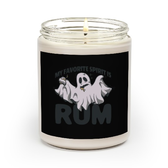 My Favorite Spirit Is Rum Halloween Rum Ghost Scented Candles