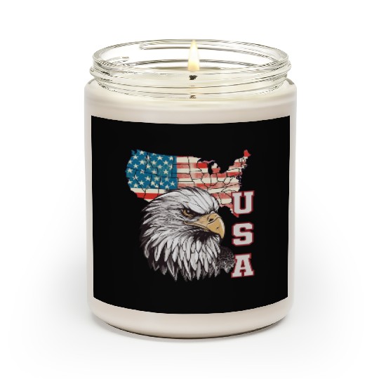 gift idea bald eagle american flag Scented Candles