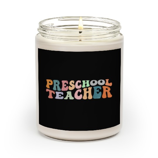 Groovy Preschool Teacher Kindergarten Teaching Scented Candles