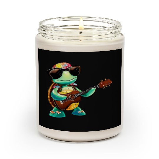 Tropical turtle with guitar Scented Candles