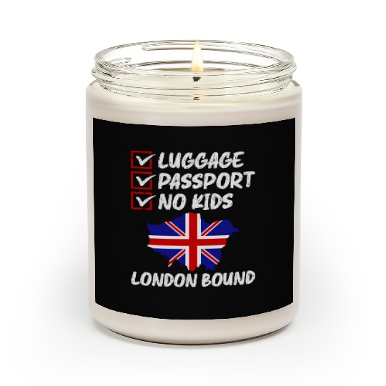 Luggage Passport No Kids London Bound Vacation Scented Candles