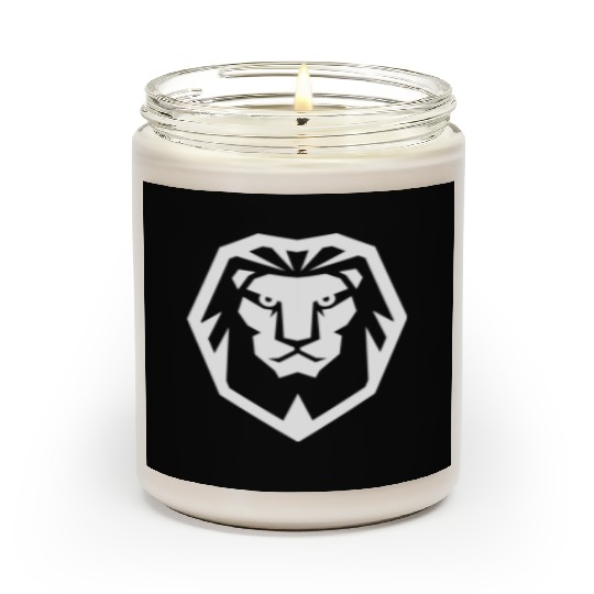 Lion Head Illustration Scented Candles