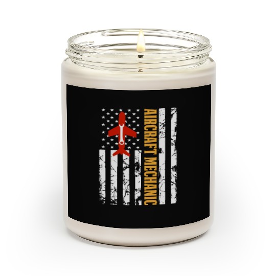 Aircraft Mechanic USA FLAG Scented Candles