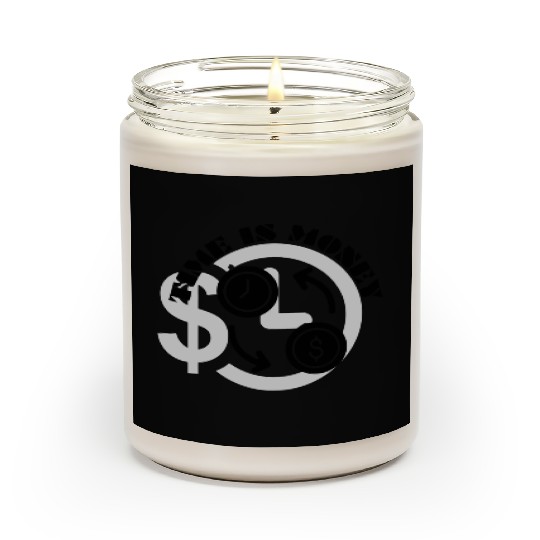 TIME IS MONEY QUOTE DESIGN Scented Candles