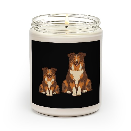 Collie Dog Lover Parent Dad Mom and Son Daughter Scented Candles