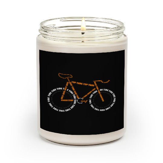 Track Bike Typography Using Bicycle Parts Scented Candles