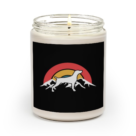 Weimaraner Silhouette Scented Candles