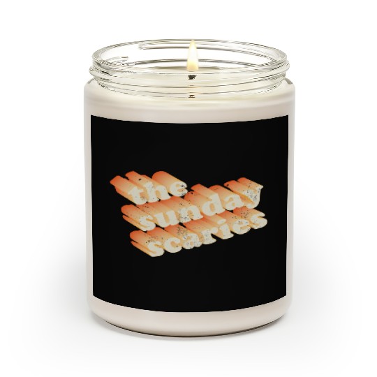 Sunday Scaries Typography Scented Candles
