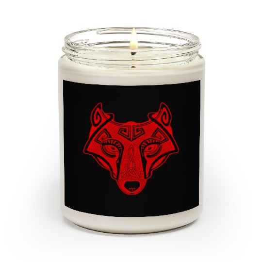 Viking wolf red Fenrir valhalla Scented Candles