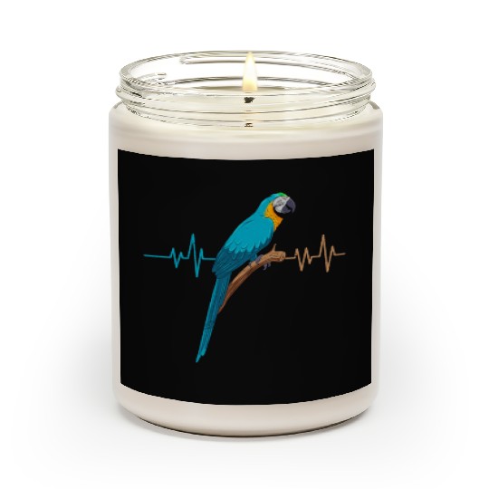 Macaw Heart Beat Parrot Bird Parrots Macaws Scented Candles