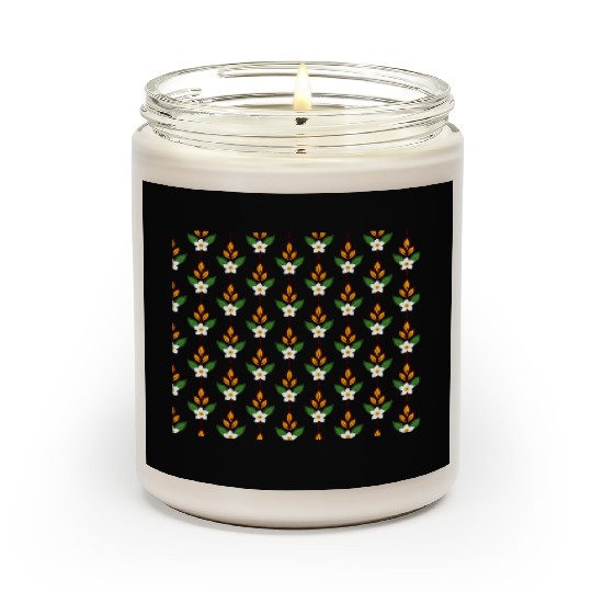natural flower pattern Scented Candles