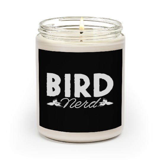 Bird Nerd Joke Birds Lover Budgie Parrot Heron Scented Candles