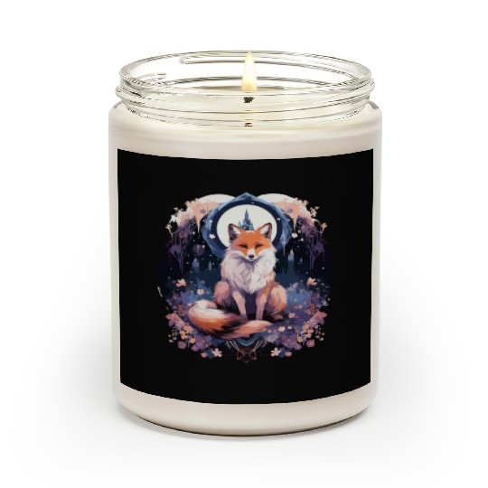 Celestial moon flower fox sitting tall Scented Candles