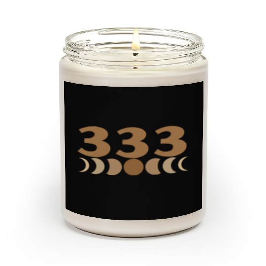 Moon Cycle Brown Angel Numbers 333 Scented Candles