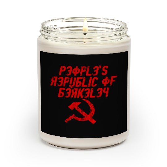 People's republic of Berkeley Communist logo Scented Candles